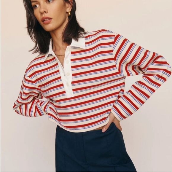 Reformation Anna Rugby Shirt - Picture 4 of 5